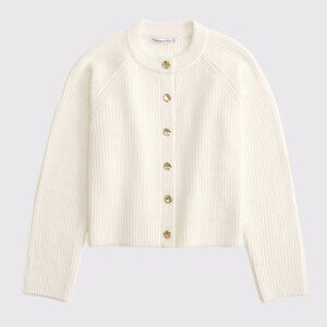 Abercrombie & Fitch Cream Crew Cardigan
